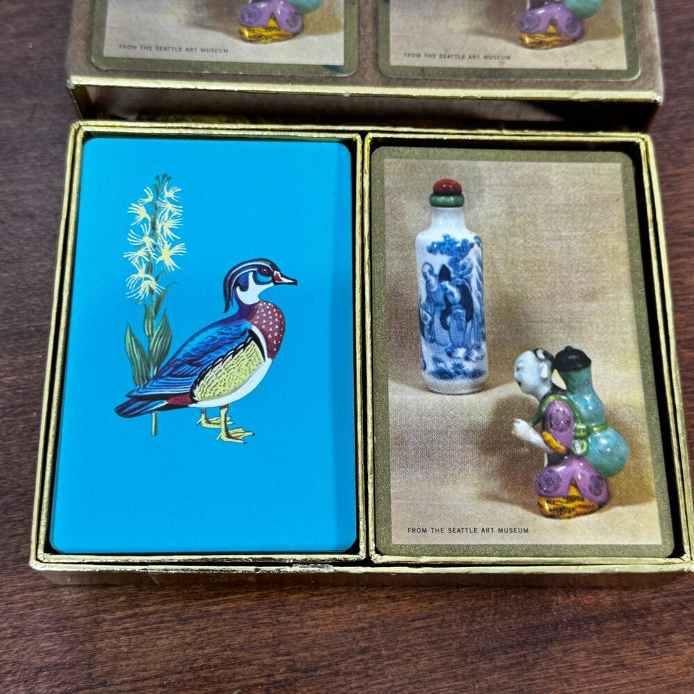 Vintage Playing Cards Two Decks Complete Wild Bird and Seattle Art Museum